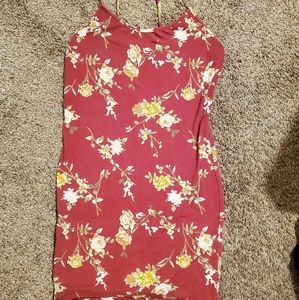 F21 Rust Floral Dress